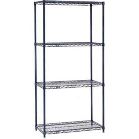 Designed To Furnish Nexelon Wire Shelving - Blue - 72 x 18 x 74 in. DE3496923